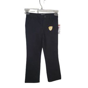 Cat & Jack School Uniform Pants Adjustable Waist Tough Cotton Black 5 New